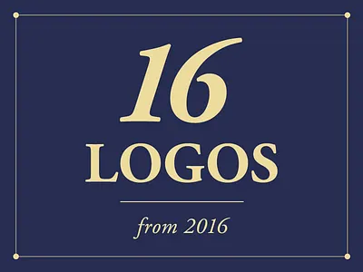 16 Logos from 2016 behance branding identity lettering logo logo collection logo design logofolio negative space logo typography