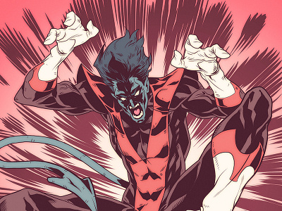 Nightcrawler anime character design comic book comics graphic novel illustration manga nightcrawler x men xmen