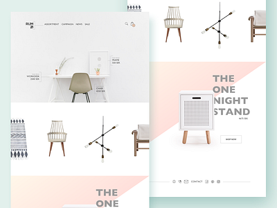 Redesign of Rum21 commerce decore design ecommerce furniture interior layout logo redesign unsplash