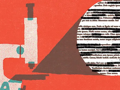 Censoring Scientific Data editorial illustration research science