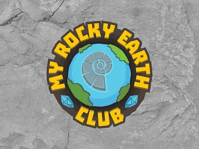 My Rocky Earth Club Logo club collection earth kid logo logotype rock subscription
