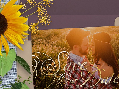 Save the Date Photo Card | Gold Elegance Script custom design graphic design photo template printed cards. weddings printed invitations save the date save the date photo wedding announcement weddings and events