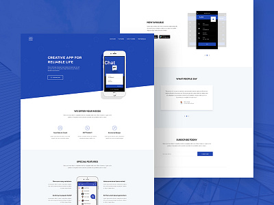 App Landing Page Template android app landing page branding identity home page ios lead generation page mobile app sass landing page template simple usability software landing page user experience website interface