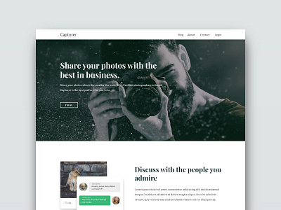 Landing Page clean landing page minimal ui uiux ux web design