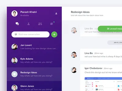 Unused Chat App Concept app chat icon icons interface message webapp