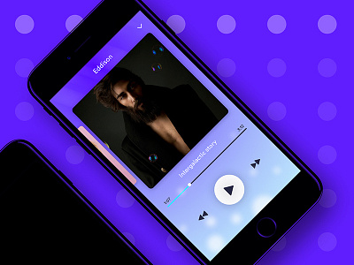 Day #85 - Music player dailyui finland helsinki mobile music player ui