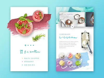 Chalar Mobile app application clean concept dessert interface minimal ui ux web website white