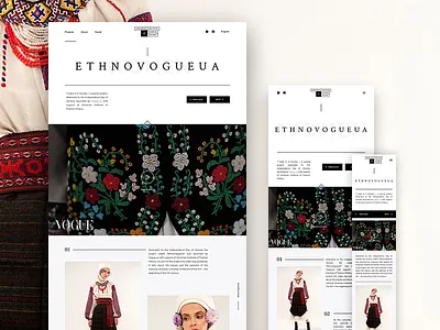 Ukrainian Institute of Fashion History – #EthnoVogueUA fashion landing minimalism responsive ukraine ux vogue white