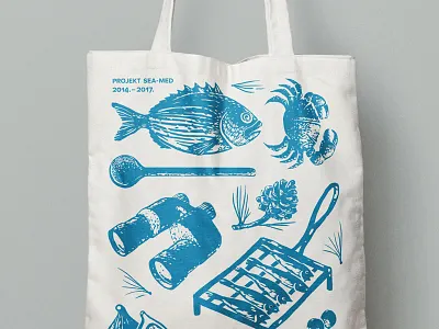 Illustrations for MED-Sea project bag croatia illustrations mediterranean sea