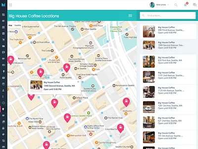 Map Store Locations contact location locations locator map material design pin store ui