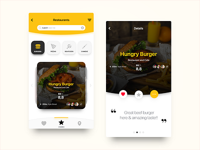 Restaurant List UI app clean design food ios list minimal restaurant ui ux