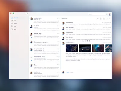 macOS - Mail bigsur desktop email inbox interface macos mail mail client native app os osx sierra table view