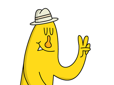 Cowabunga dude art flat fun illustration peace shadow simpsons skateboarding thumbsup vector