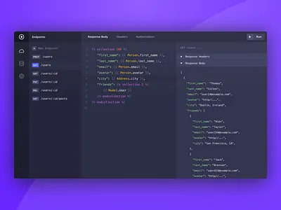 Beacon api code dark editor ui