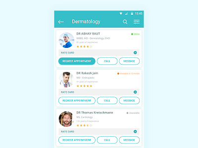 Doctor Listing app doctor doctor app doctor listing healthapp heathcare mobileapp ui userinterface