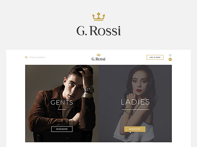 G. Rossi - Website jewellery landing shop watches website