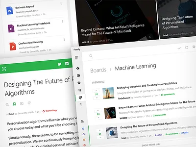 Feedly Desktop apps collaboration desktop feedly metro minimal mobile news user interface uwp windows 10