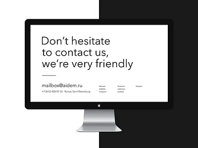 Contacts Shot contacts design studio ui ux web