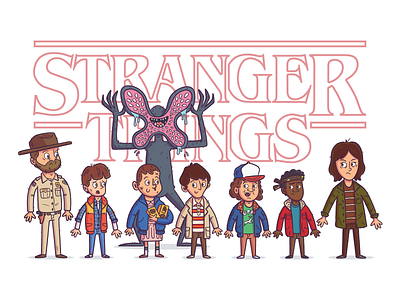 Illustration | "Stranger Things Family" Print character colorful design doodle drawing exploration freelance fun illustration illustrator style vector