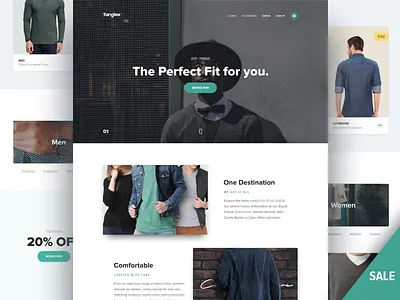Tanglee - E-shop preview clean clothing dailyui designer ecommerce minimal product shopping template theme