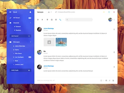 Slack Redesign Concept For Windows design redesign slack ui user experience user interface ux web web app