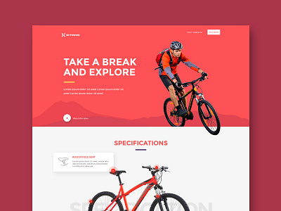 Daily UI challenge #003 — Landing page bike btwin cycle daily ui design landing page ui
