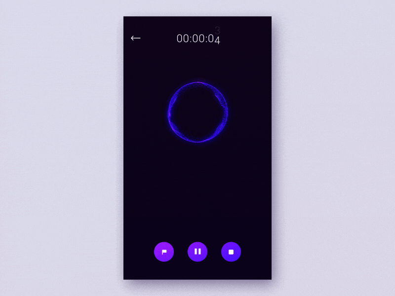 Day049-Record Animation ae clean countdown gif record time ui ux
