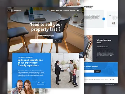 Online Property Valuation Website landing page real estate ui ux website