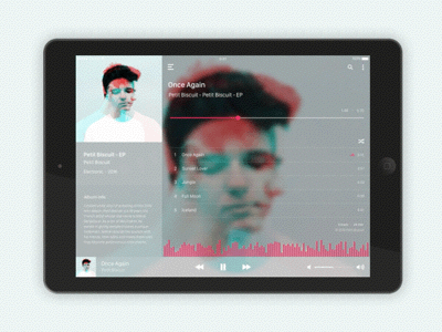 Music Player Tablet animation music principle ui