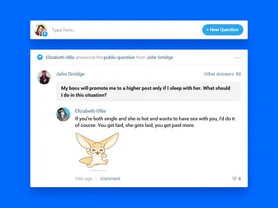Q&A Social Network (Ask.ru) ask design interface network qa question social ui ux web