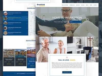 Brookfield builder design homes houses mockup real estate ui visualdesign web web design webdesign website