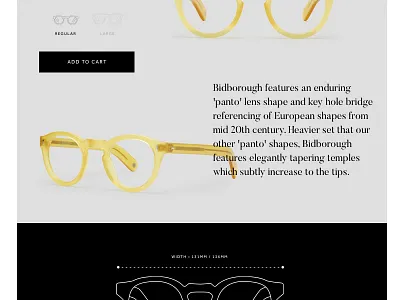 E-commerce Product Landing Page 012 dailyui detail ecommerce glasses landing product shop ui web design