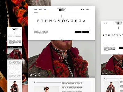Ukrainian Institute of Fashion History – #EthnoVogueUA fashion landing men minimalism responsive ukraine ux vogue white