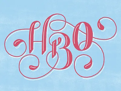 HBO adult adulting graphic design hand lettering hbo illustration lettering script swash swirl type typography