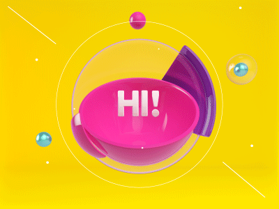 Hi! Dibbble 3d c4d colors firstshot hi motion tingestudio vray
