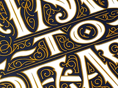 Make Time To Create filigree flourishing lettering ornamental poster screen printing sign painting typography