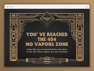 404 Page - DailyUi 008 404 art deco dailyui gold page web web design