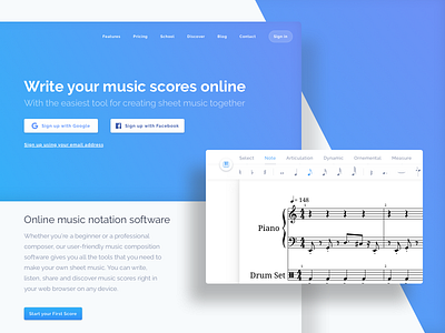 Flat Landing 2.0 design flat landing music ui ux web