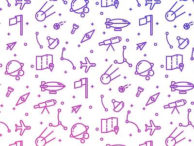 Explorers pattern! dribbble explore gradient icon pattern space