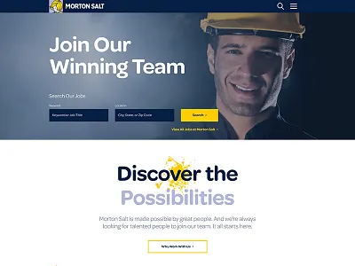 Morton Salt Careers - Web Design design development digital home page index interaction interactive ui user experience ux web design website
