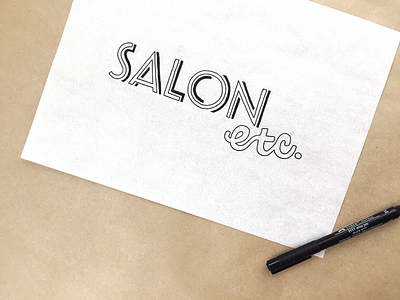 Client Logo Sketch brand branding design graphic design hand lettering illustration lettering local logo salon sketch