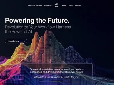 Saas/AI Landing Page Design - QuantumPulse design figma free hero illustration landing page template ui ui design web design