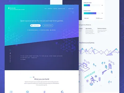 HeroicLabs Nakama website games gaming geometric heroiclabs illustration website