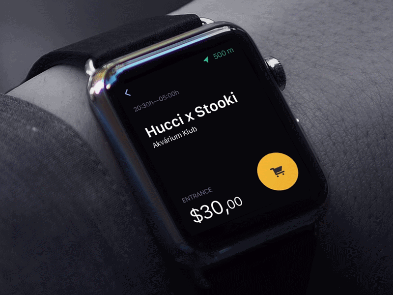 Event Finder / UI Challenge — Week 13 animation app apple application gif interaction motion principle smart smart watch ui watch