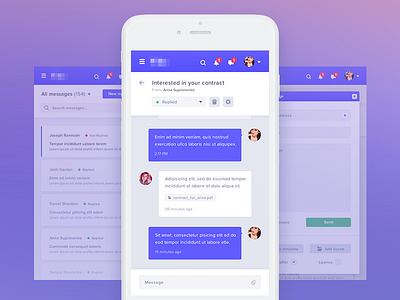 Inbox Message Mobile analytics dashboard android ios app mobile mail bootstrap layout chat bootstrap design application usability grid experience mobile search iphone users messages responsive web ux ui visual interface