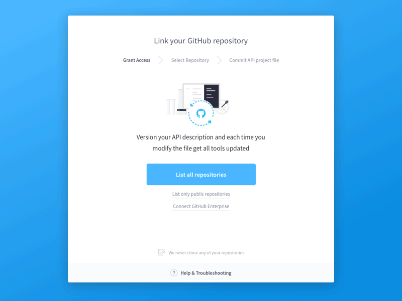 Apiary GitHub Sync api apiary commit github sync ui ux
