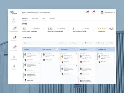 Glasshouse Partner Portal app cms crm dashboard experience interface saas ui user interface ux web web app