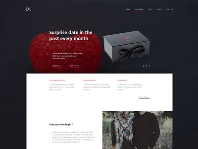 Date Night | Redesign | WIP date design minimal web website