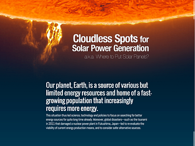 Landing page for Solar Generation Product landing lp site space sun
