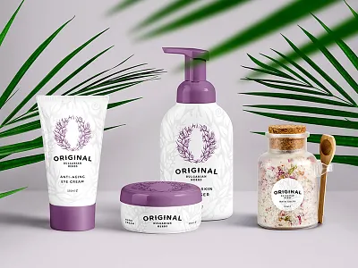 OBH Packaging Design beauty cosmetics flowers icon illustration leaves o packaging